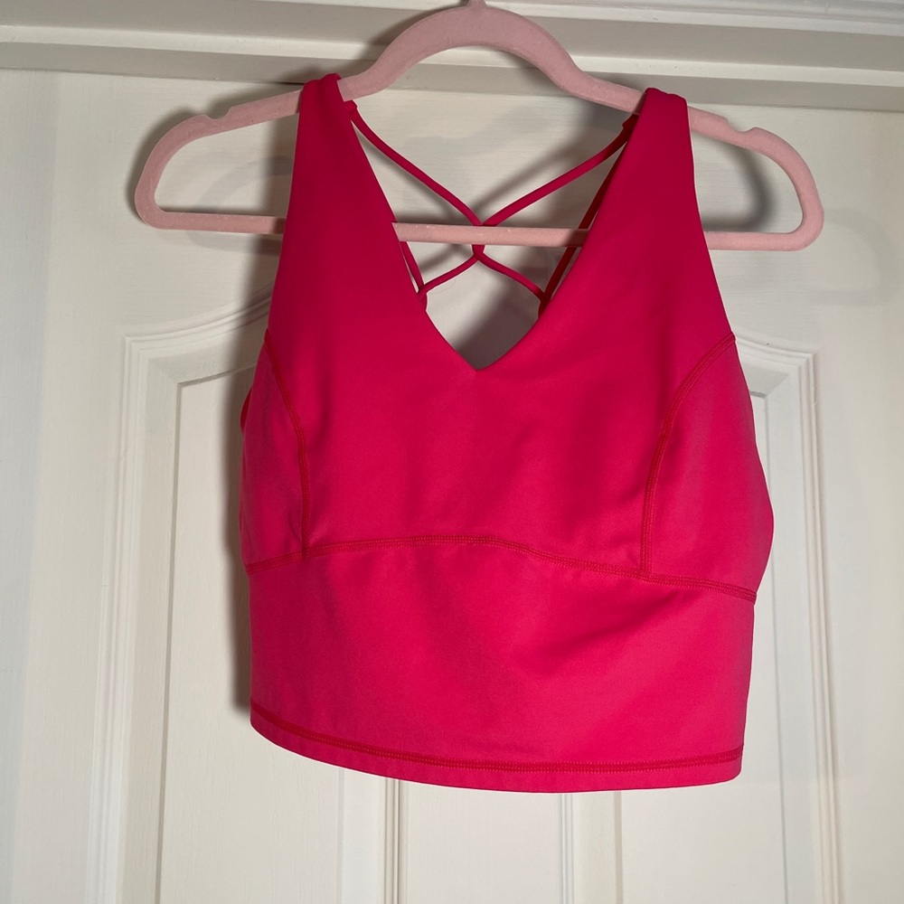 Sweaty Betty Pink Criss-Cross Sports Bra
